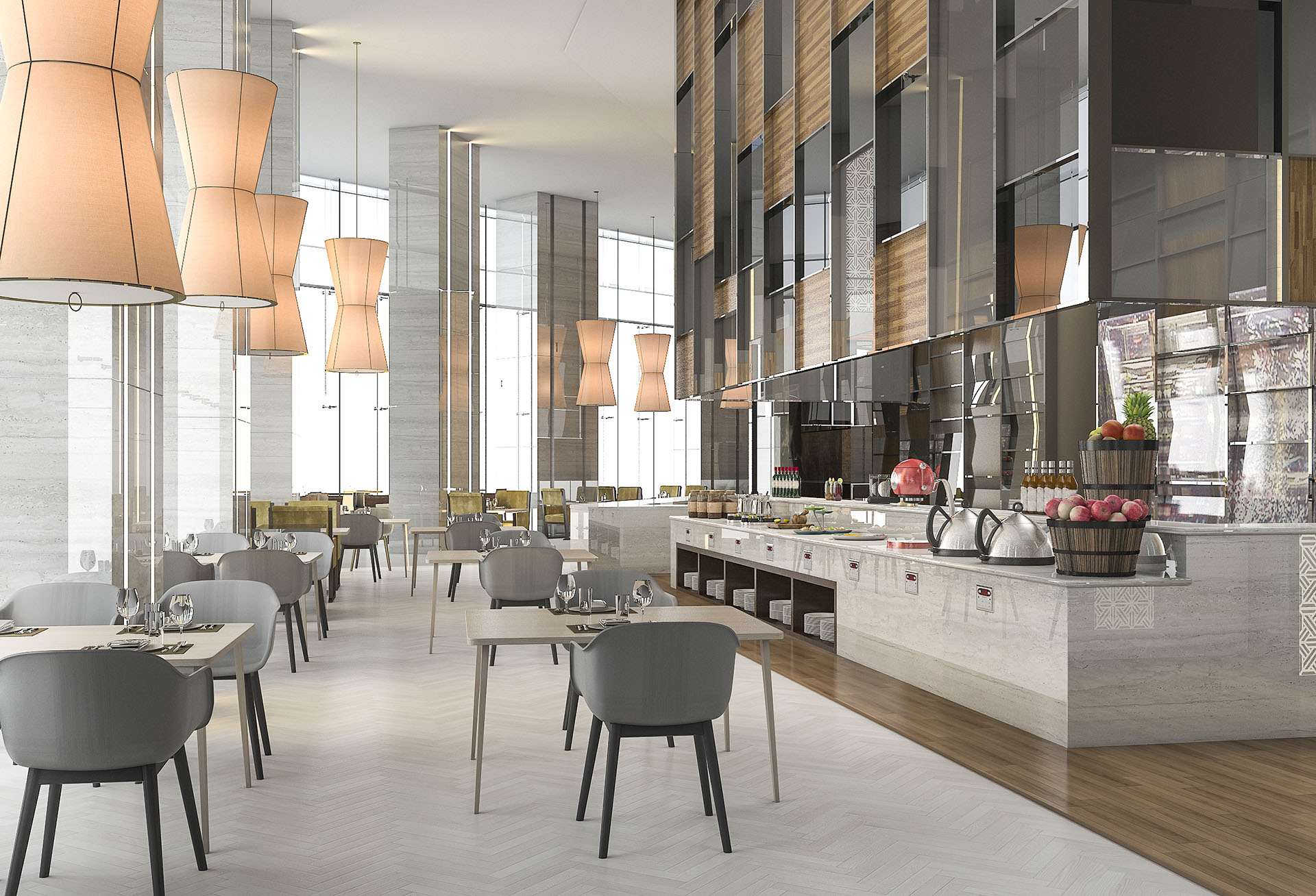 Stehtische, Stühle und Sitzgruppen für Cafeteria und Bistro